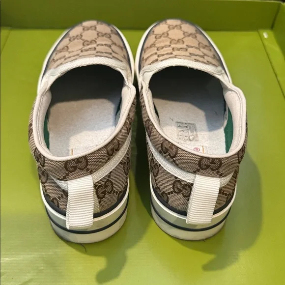 Gucci Beige and White Slip-On Shoes - Picture 3 of 6